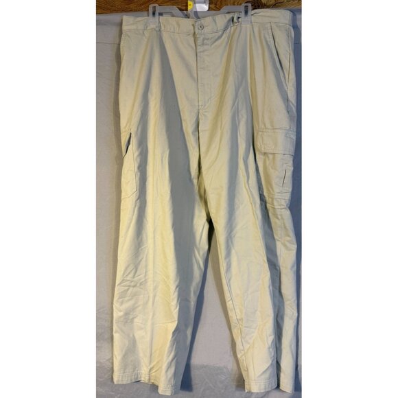 NWT New Puritan Mens Big & Tall Dress Pants Khakis Light Tan 44 x 32 Stretch - Picture 1 of 3